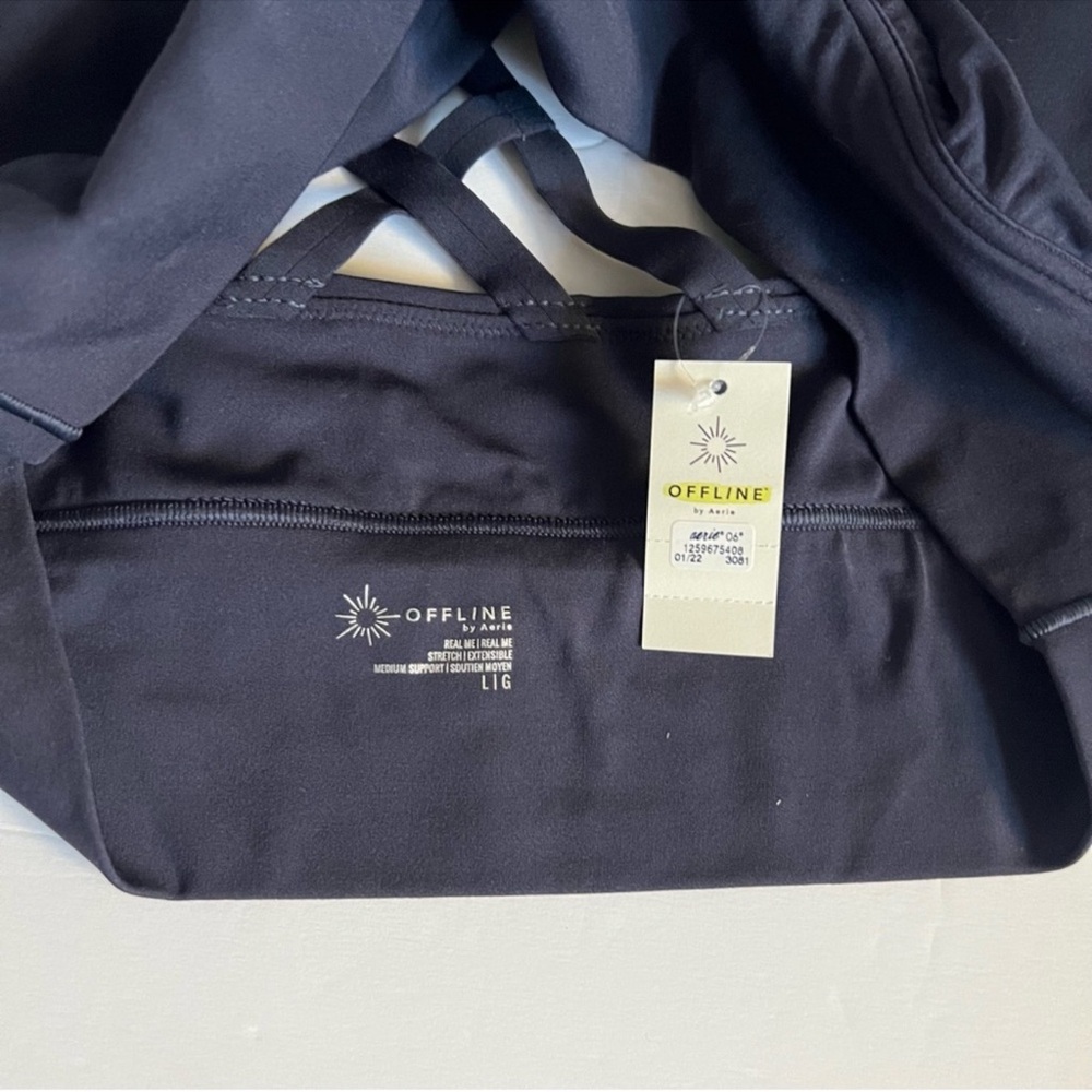 🆕 OFFLINE By Aerie | Real Me Strappy Back Sports Bra - Size L. - Picture 7 of 8